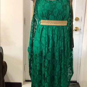 Lace maxi abaya quftan